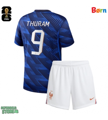 Frankrig Marcus Thuram #9 Replika Babytøj Hjemmebanesæt Børn VM 2026 Kortærmet (+ Korte bukser)